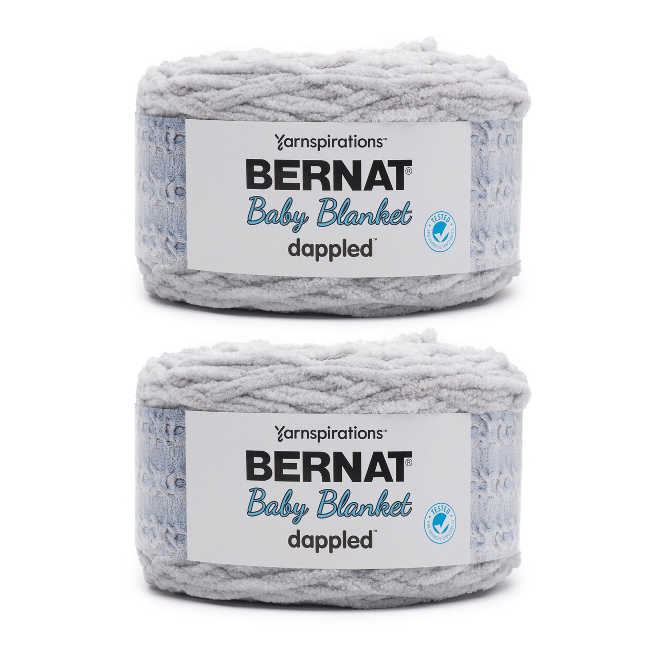 Bernat Baby Blanket Dappled Skipping Stone Yarn - 2 Pack of 300g/10.5oz - Polyester - 6 Super Bulky - 220 Yards - Knitting/Crochet